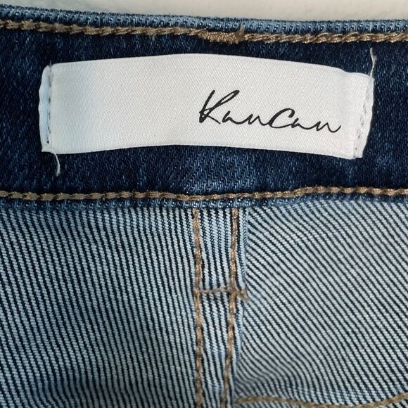 Kancan Bootcut Button Front Distressed Jeans, 34 - Picture 8 of 9